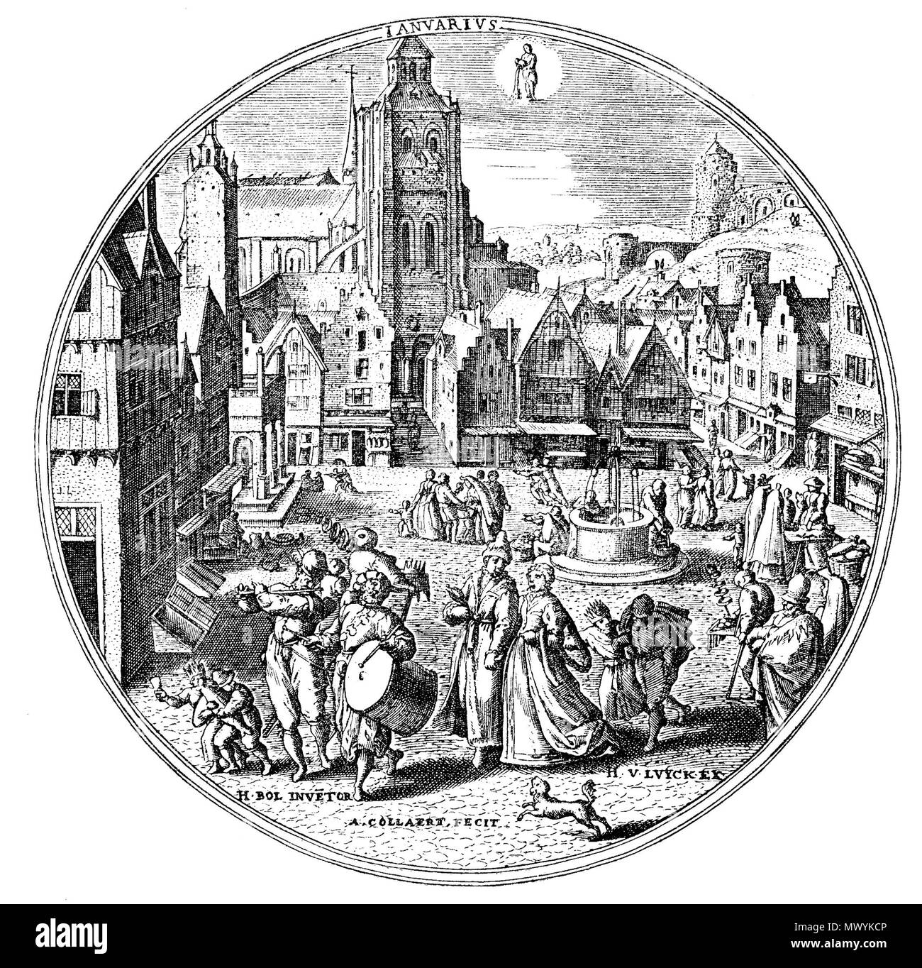 . Deutsch: 'Die zwölf Monate' . 1885. Georg Hirth 266 Hans Bol 1 Foto Stock