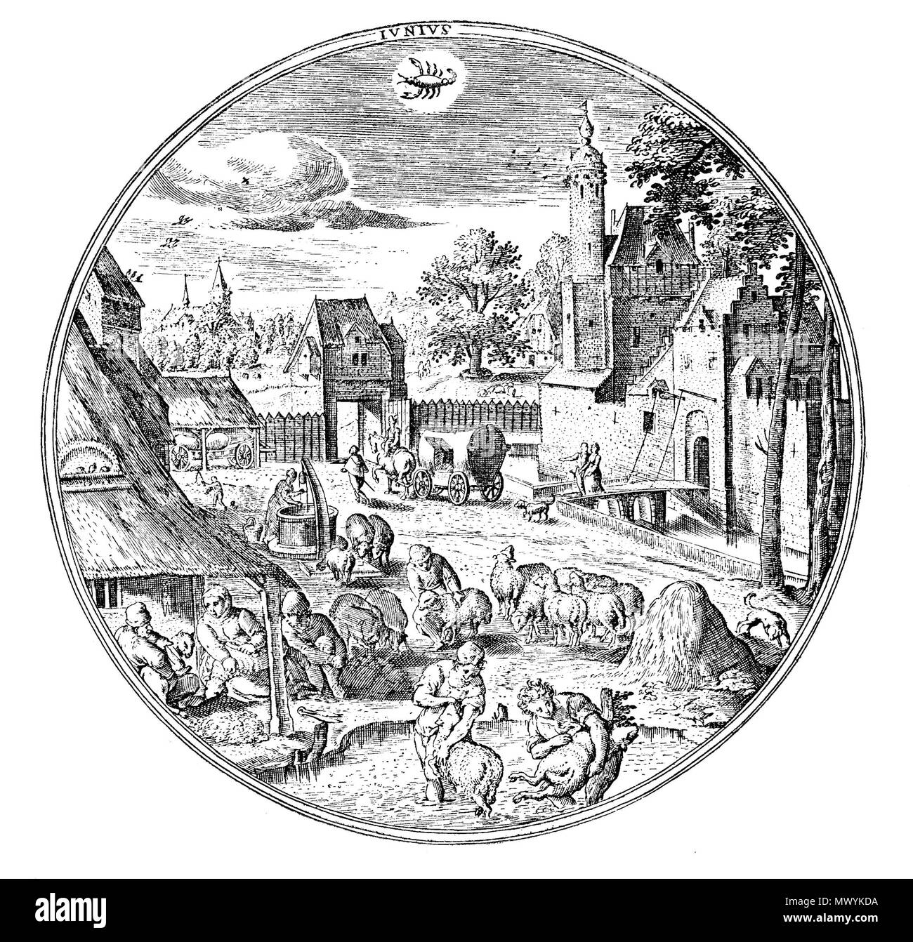 . Deutsch: 'Die zwölf Monate' . 1885. Georg Hirth 266 Hans Bol 6 Foto Stock