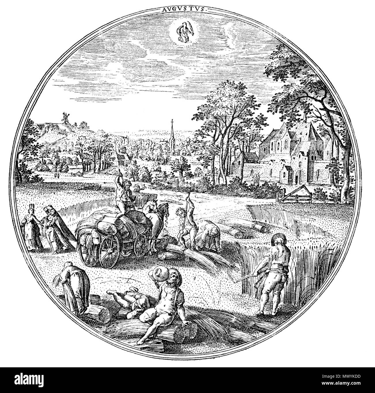 . Deutsch: 'Die zwölf Monate' . 1885. Georg Hirth 266 Hans Bol 8 Foto Stock