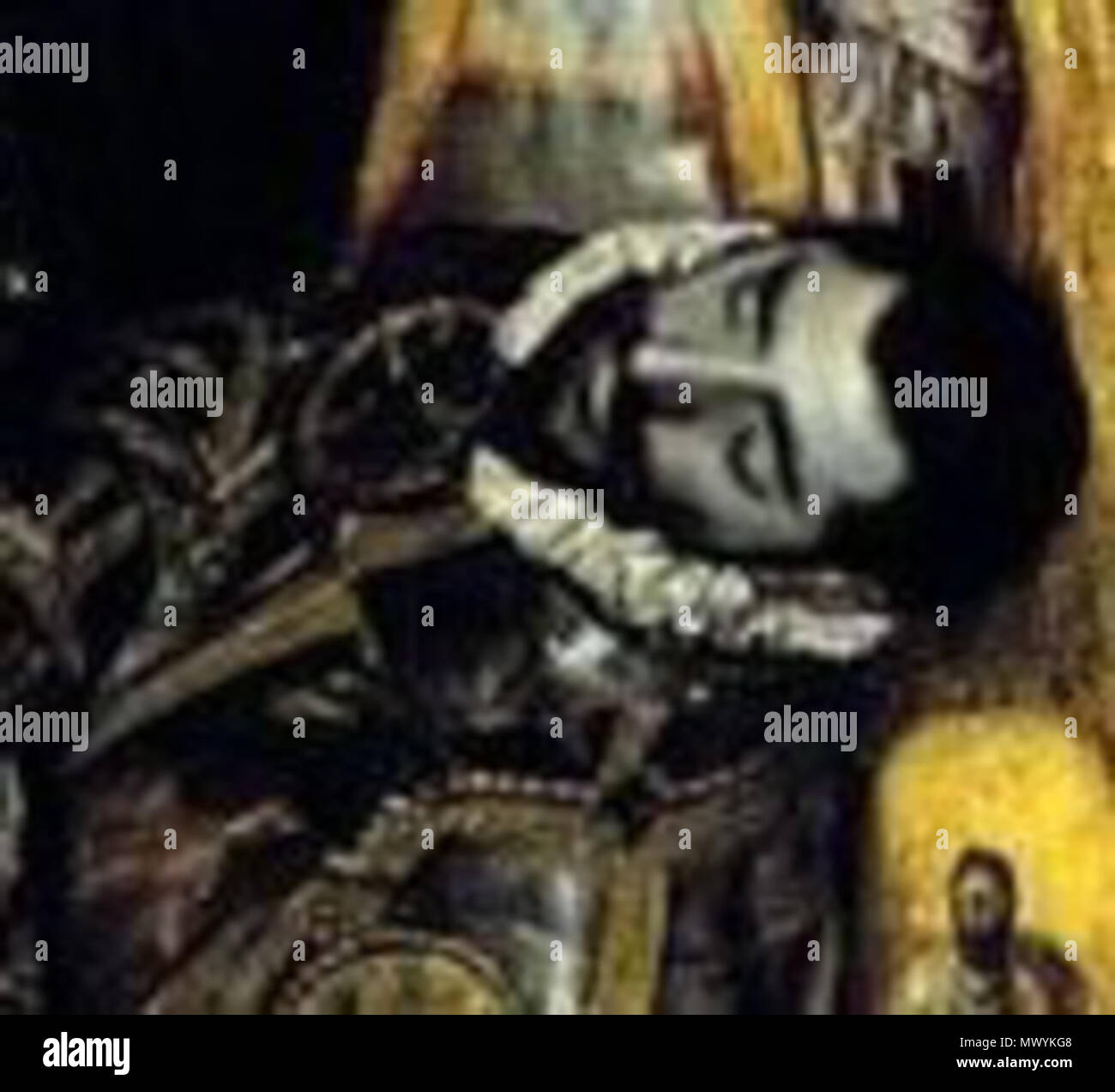 . ==Detalle de Gonzalo Ruiz de Toledo en la pintura El entierro del Conde de Orgaz de El Greco . 6 luglio 2011, 16:37 (UTC). El Greco - la sepoltura del Conte di Orgaz.JPG: Andreagrossmann lavoro derivato: MarisaLR (PARLA) 182 El Greco - la sepoltura del Conte di OrgazDetall Sr Orgaz Foto Stock