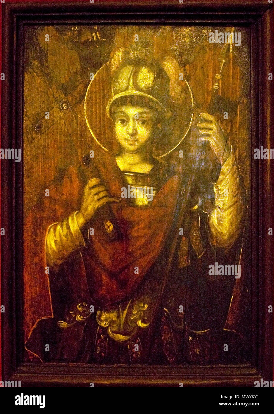 . Magyar: Szent György nagyvértanú inglese: Saint George grande martire . 18. secolo 291 Icona di Saint George grande martire Foto Stock