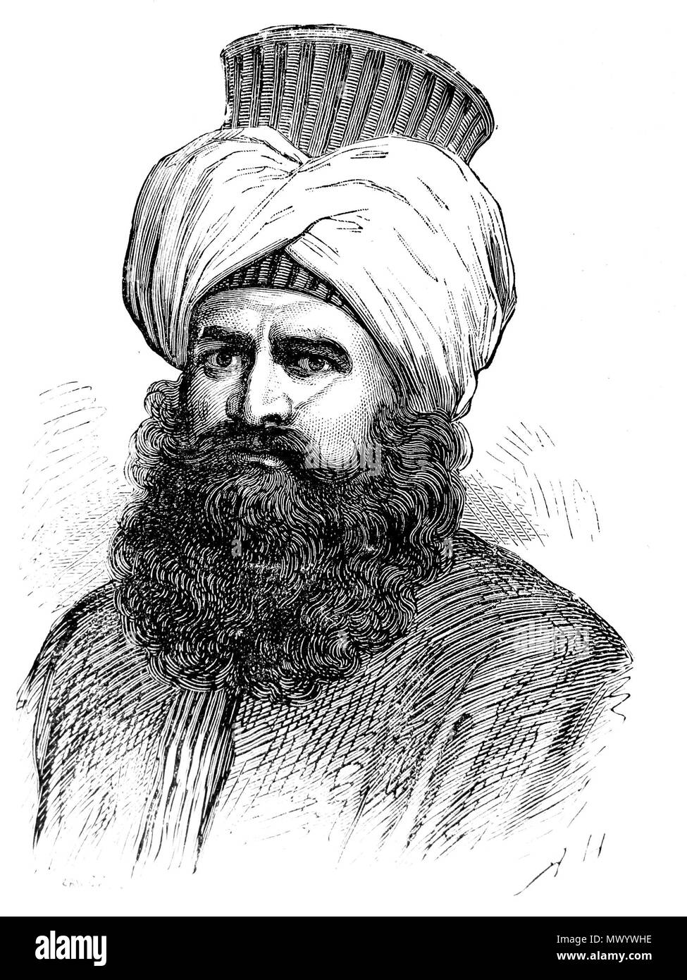 . Inglese: Murad Bey (1745-1801) . 1889. H. Rousseau (graphic designer), E. Thomas (incisore) 427 Mourad mendicare Foto Stock