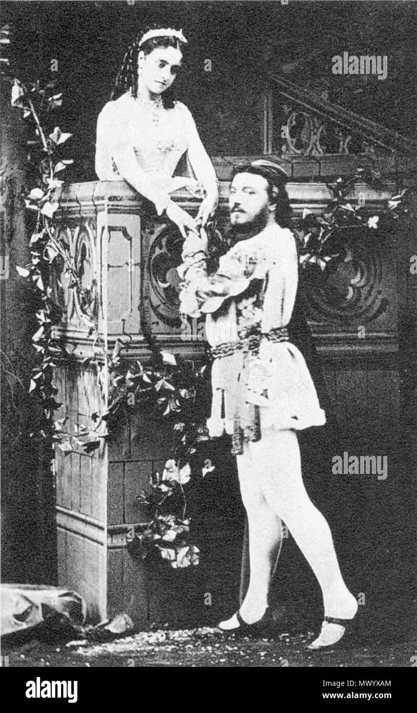 528 Roméo et Juliette (Gounod) Act2 London 1867 (Patti, Mario) ONG4p32 Foto Stock