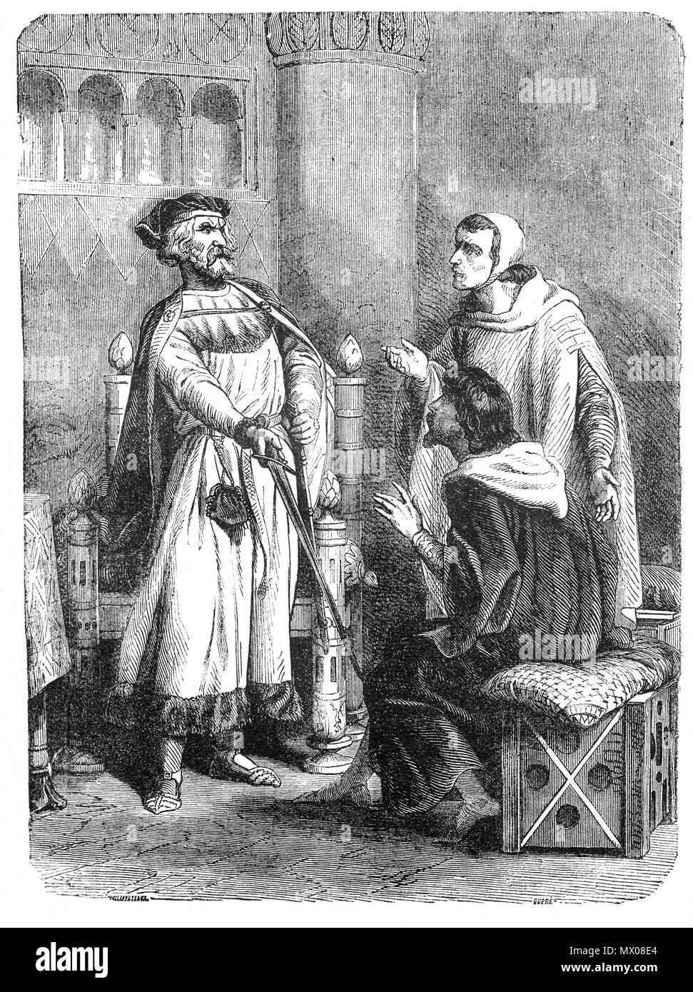 Giovanni de Warenne, 6° Conte di Surrey (1231-1304) era un prominente nobile Inglese e un comandante militare durante il regno di Edoardo I di Inghilterra. Durante la seconda Baroni' guerra ha commutato i lati due volte, finendo a sostegno del re, per la cui cattura era presente a Lewes nel 1264. Warenne fu successivamente nominato un tutore della Scozia e presentato in modo preminente in Edward ho le guerre in Scozia che accompagnano il re nel 1296 invasione della Scozia dove egli comandò l'unico grande campo di azione che anno nella battaglia di Dunbar. Foto Stock