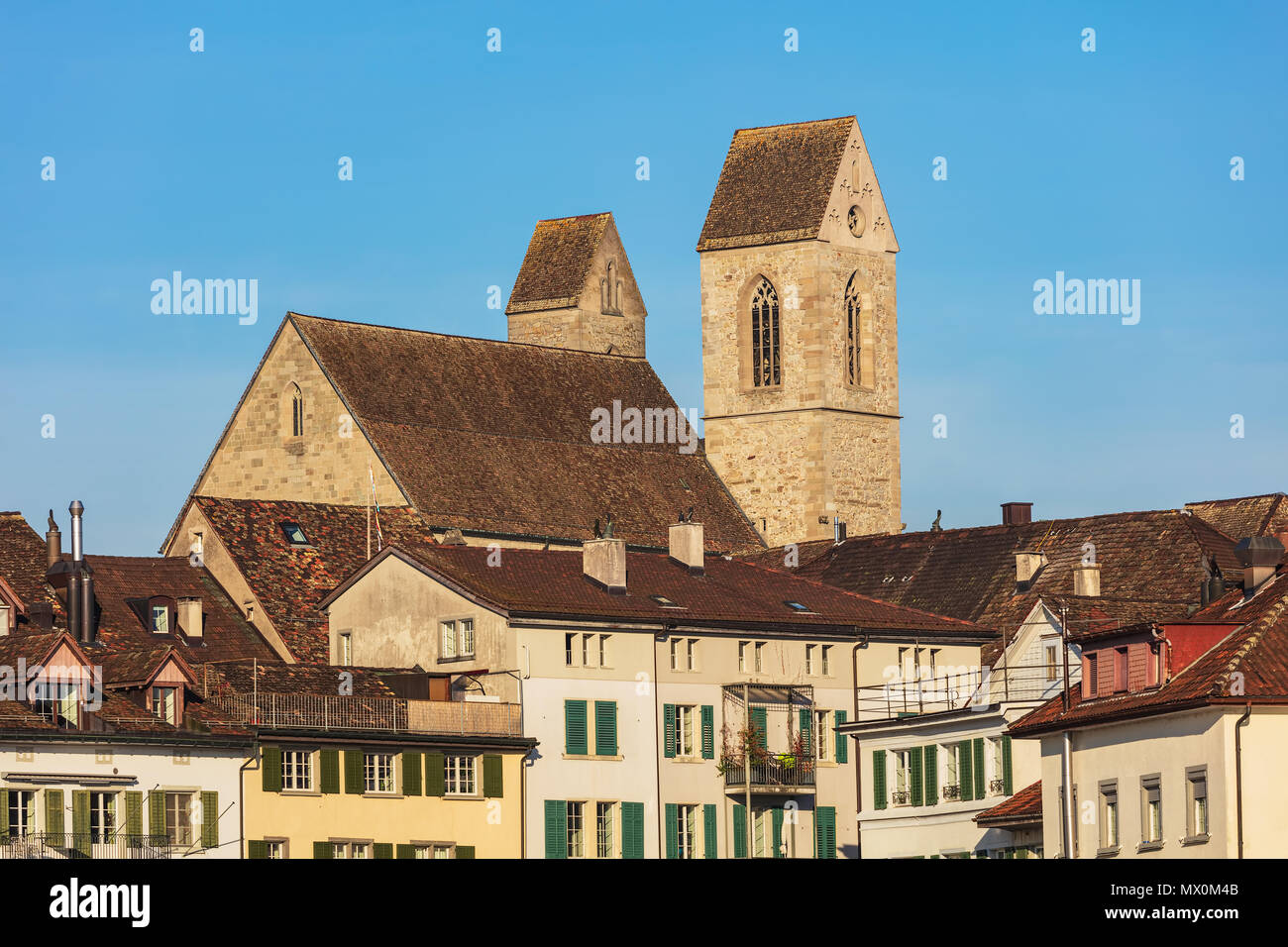 Gli edifici del centro storico della città di Rapperswil nel cantone svizzero di San Gallo. Foto Stock