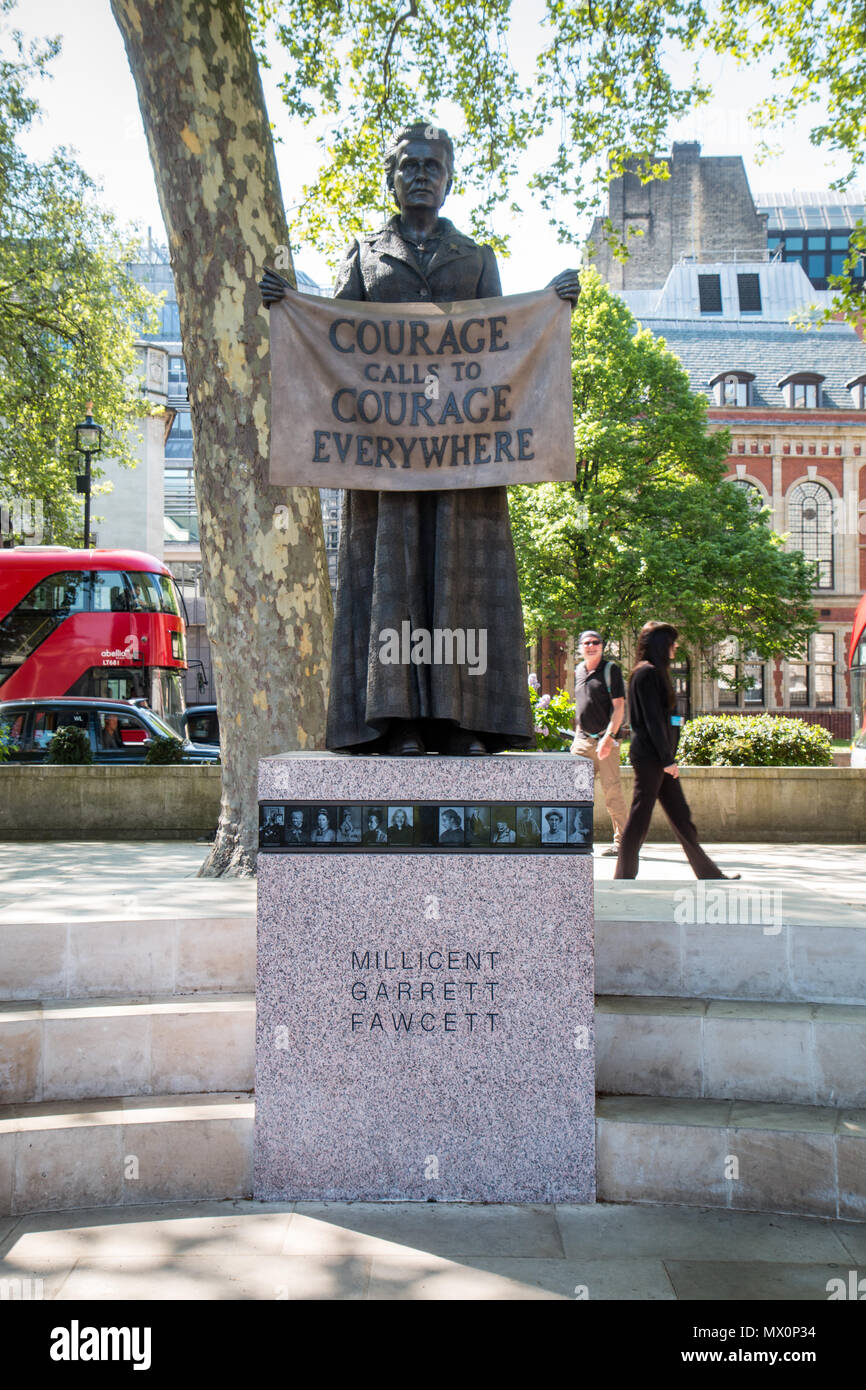 Millicent fawcett statue immagini e fotografie stock ad alta
