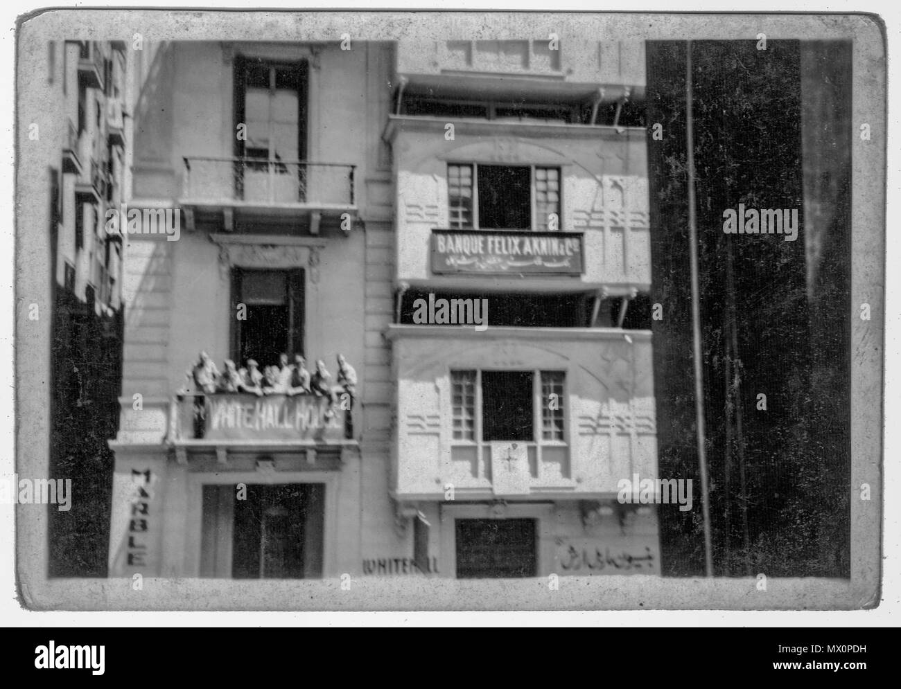 Guerra mondiale 2 Hotel in Alessandria d Egitto dove truppe dal Royal Artillery alloggiavano 1940 Foto Stock