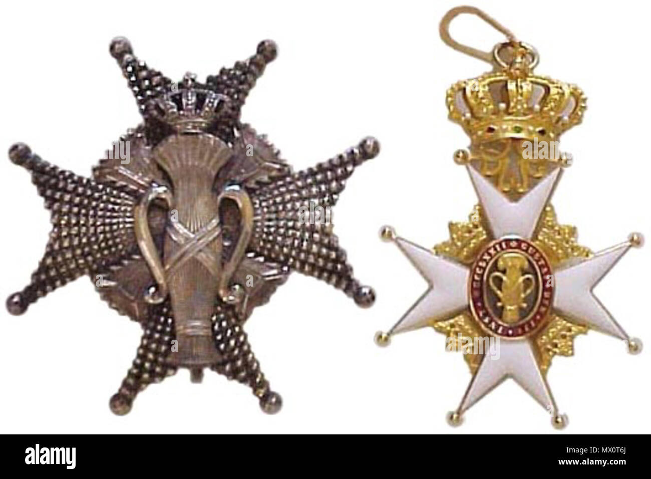 . Inglese: Cavaliere di Gran Croce di badge e Stella dell'ordine . Questo file è privo di informazioni sull'autore. 627 Vasaord Foto Stock