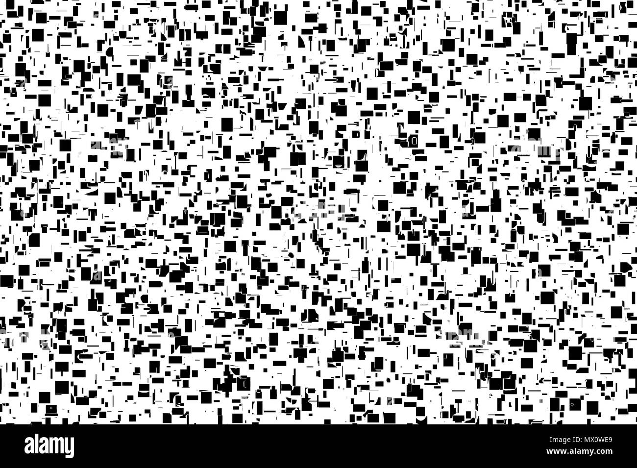 Abstract in bianco e nero casuale ed irregolare sfondo geometrico Design Pattern o texture. Foto Stock