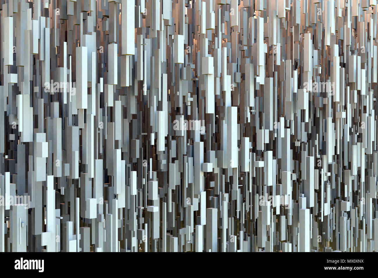 Abstract Sci-fi grigio geometrico tridimensionale Texture di sfondo da far levitare le caselle di elevata Foto Stock