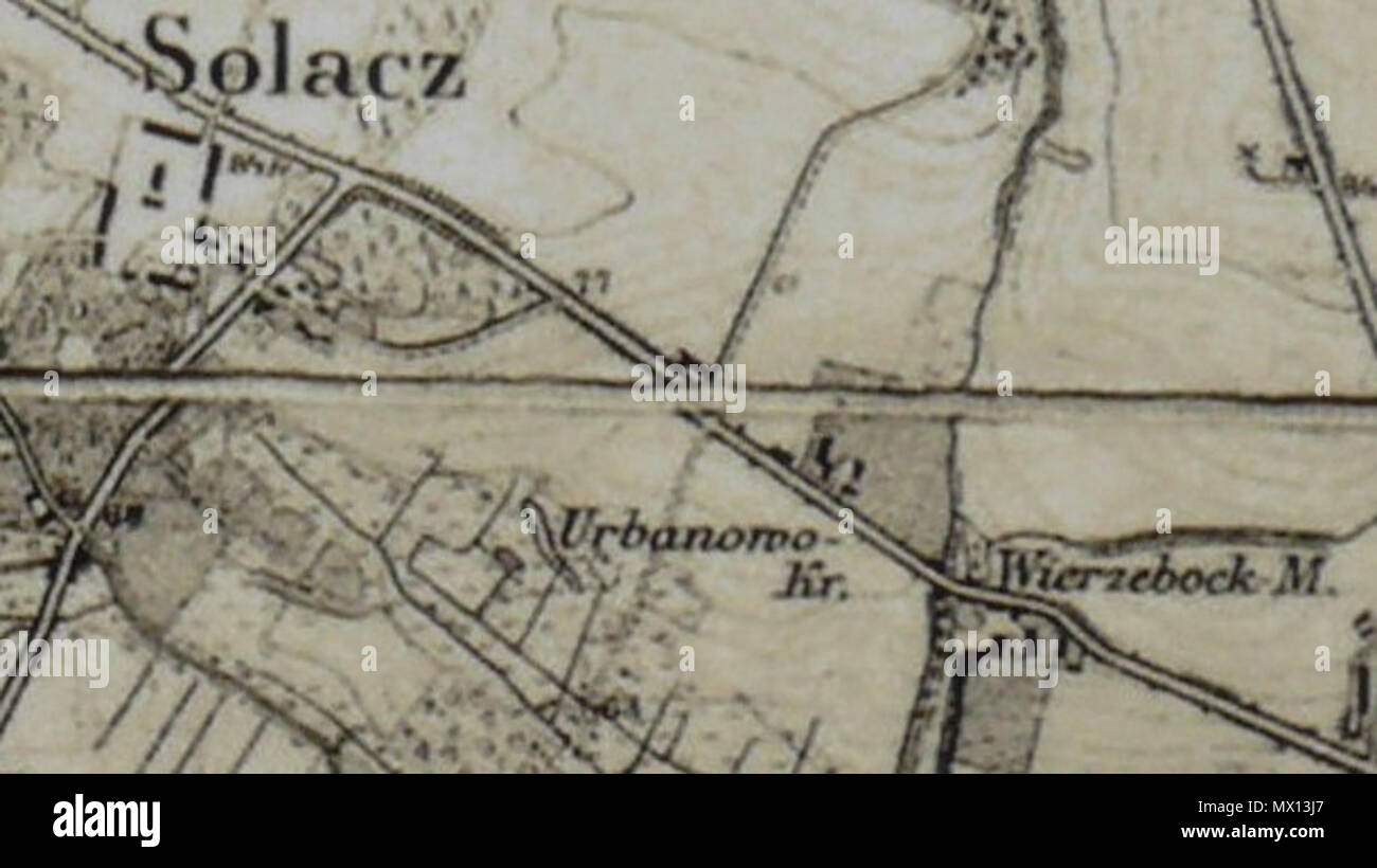 . Inglese: Urbanowo, Poznan. Mappa vecchia. Polski: Urbanowo w Poznaniu pocz w. XX wieku. . Nn 622 Urbanowo Poznan mappa vecchia Foto Stock