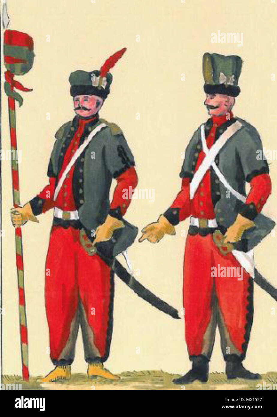 14 21. Towarzysz ho pocztowy 2 Pułku Straży Przedniej (Mączyńskiego) Foto Stock