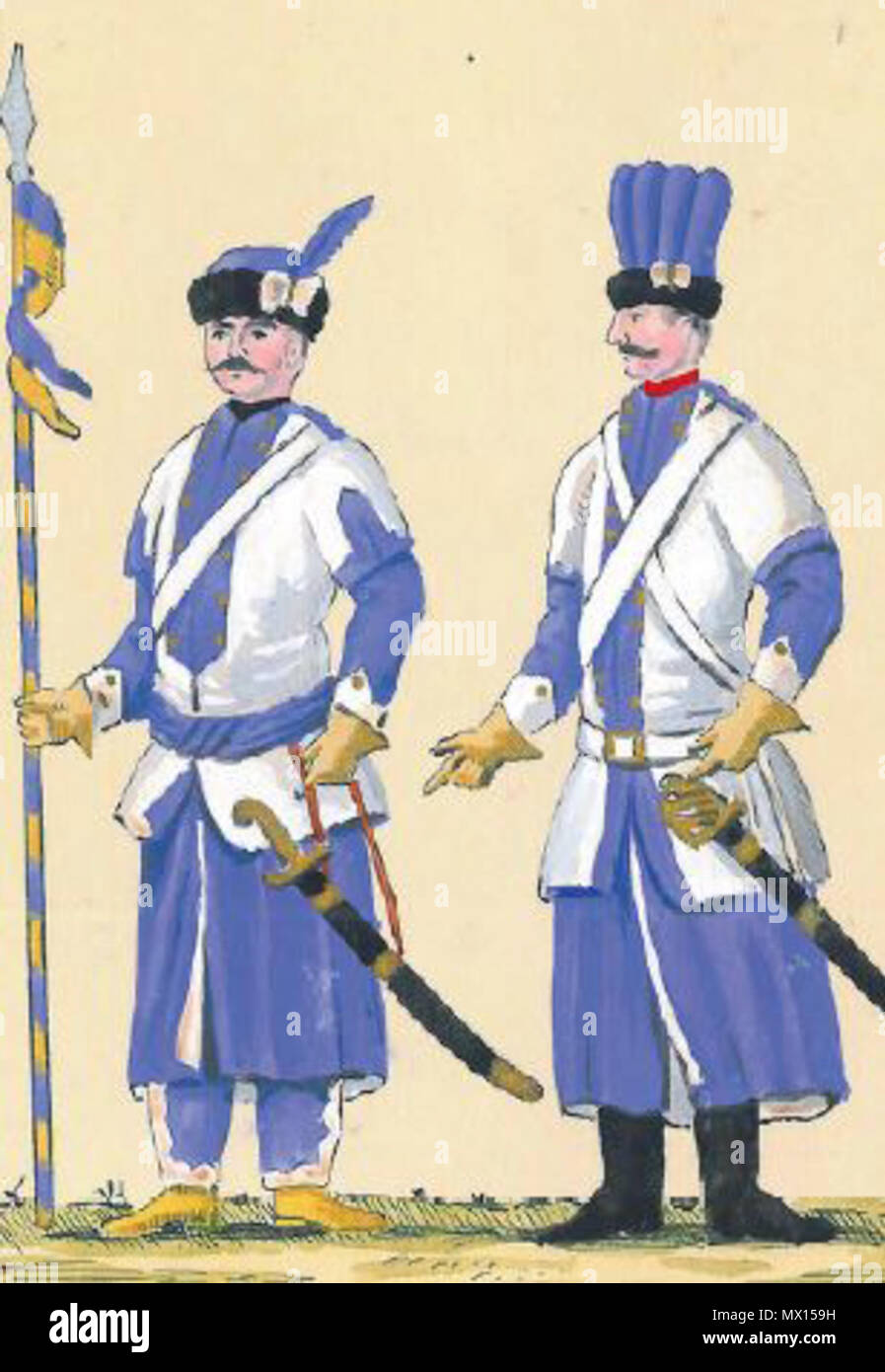 17 56. Ho Ułan pocztowy 2 Pułku Ułanów Litewskich Foto Stock