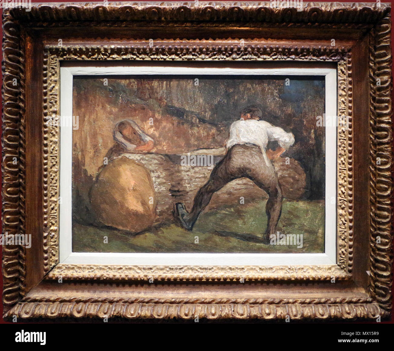 314 Jean-francois millet, i boscaioli (boscaioli in una foresta francese), 1855 ca Foto Stock