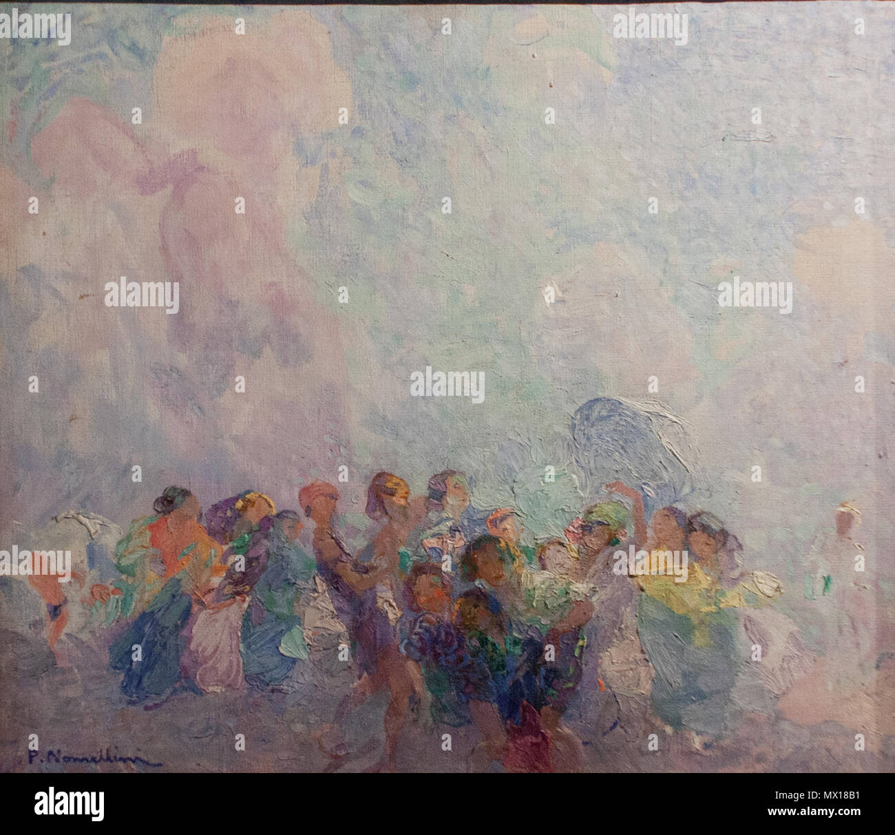. Italiano: colpo di vento . circa 1920-1923. Plinio Nomellini (1866-1943) Descrizione pittore italiano Data di nascita e morte 1866 1943 Luogo di nascita e morte Livorno Florence competente controllo : Q589062 VIAF: 29574103 ISNI: 0000 0000 6628 8423 ULAN: 500009106 LCCN: N78086810 WGA: NOMELLINI Plinio WorldCat 139 colpo di vento - Plinio Nomellini Foto Stock