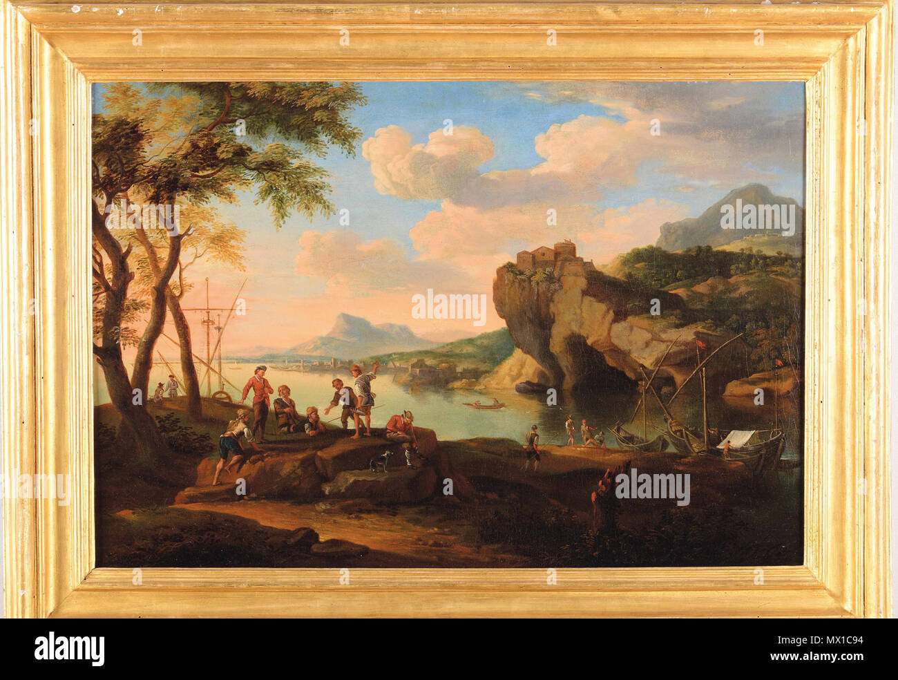 Inglese: olio su tela 49 x 72 cm, Cambi Casa d'aste 272, lotto 139 . Il  XVII secolo. Jacob de Heusch 305 Jacob de Heusch paesaggio Foto stock -  Alamy