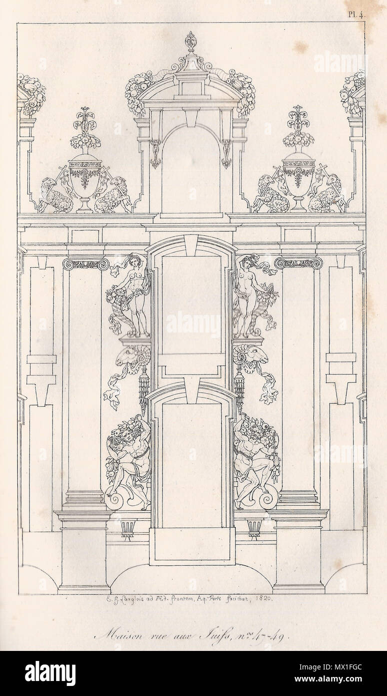 389 Maison rue aux Juifs n°47-49 Foto Stock