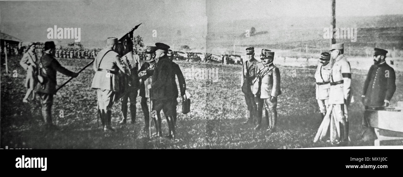 384 m. 203 8&amp;9 Victor Emmanuel Mac-Mahon et Poincaré de dos Fayolle Guillaumat Duparge Foto Stock