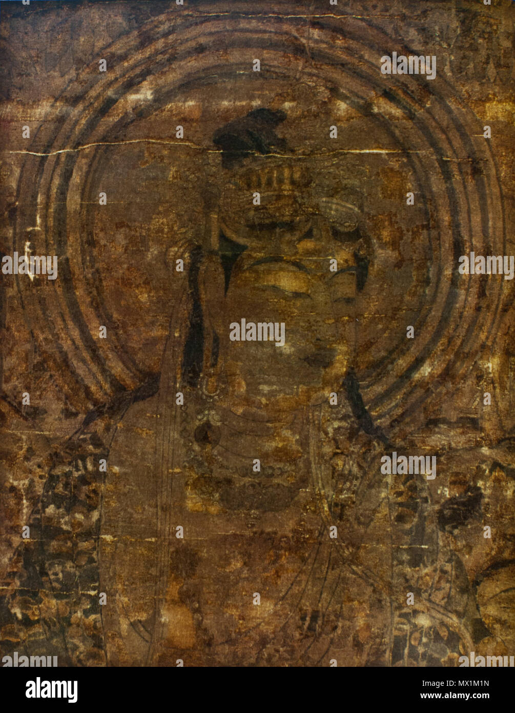 . Inglese: Taima Mandala-Taima Dera, Nara, Giappone . Viii secolo. Anonimo 8th di artisti del XVII secolo; ho creato il file 586 Taima Mandala (dettaglio) Foto Stock