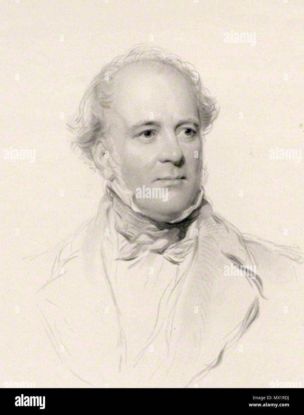 . Inglese: Andrew Rutherfurd, Signore Rutherfurd (1791-1854) . circa 1852. eventualmente da Frederick Christian Lewis, dopo George Richmond 534 LordRuterfurd Foto Stock