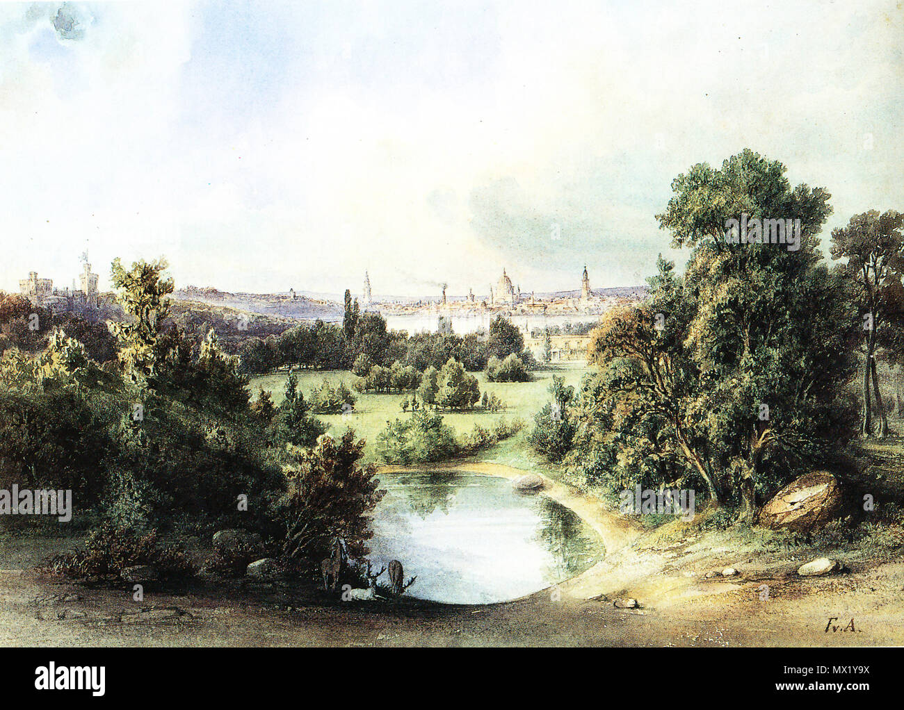 343 Klein-Glienicke Banca Römische v. Arnim Wiesengrund Foto Stock