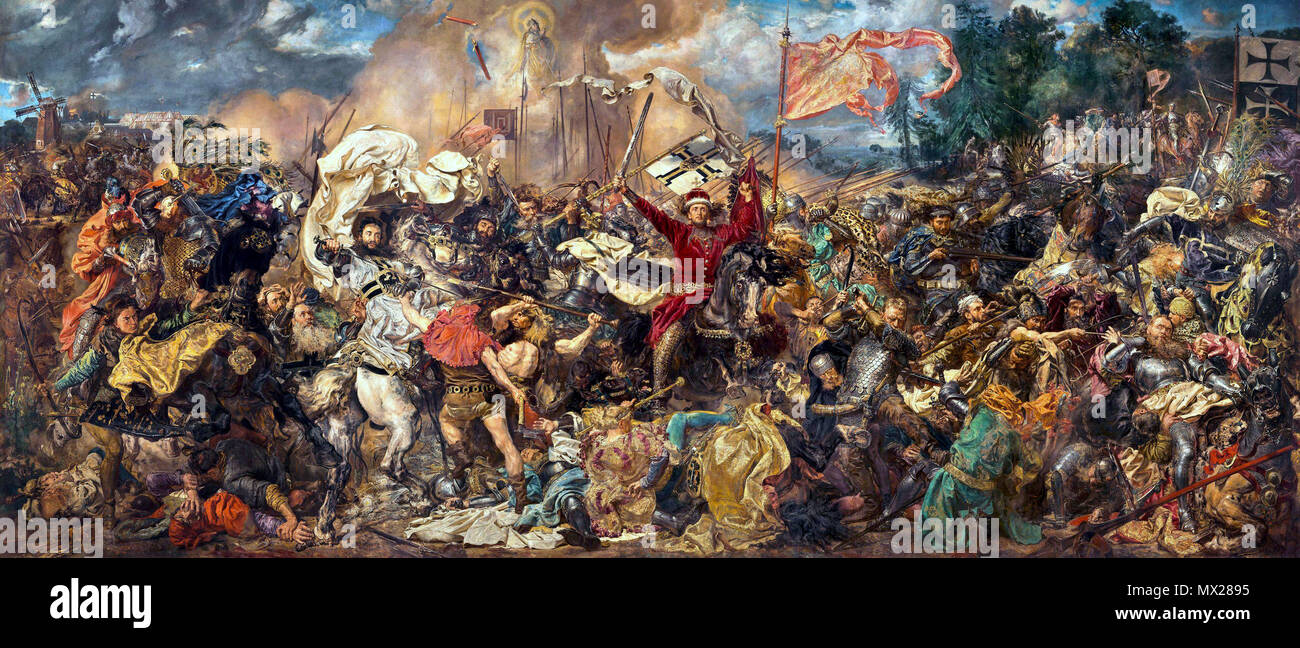 . La battaglia di Grunwald . 1878 10 La battaglia di Grunwald di Jan Matejko (1878) Foto Stock
