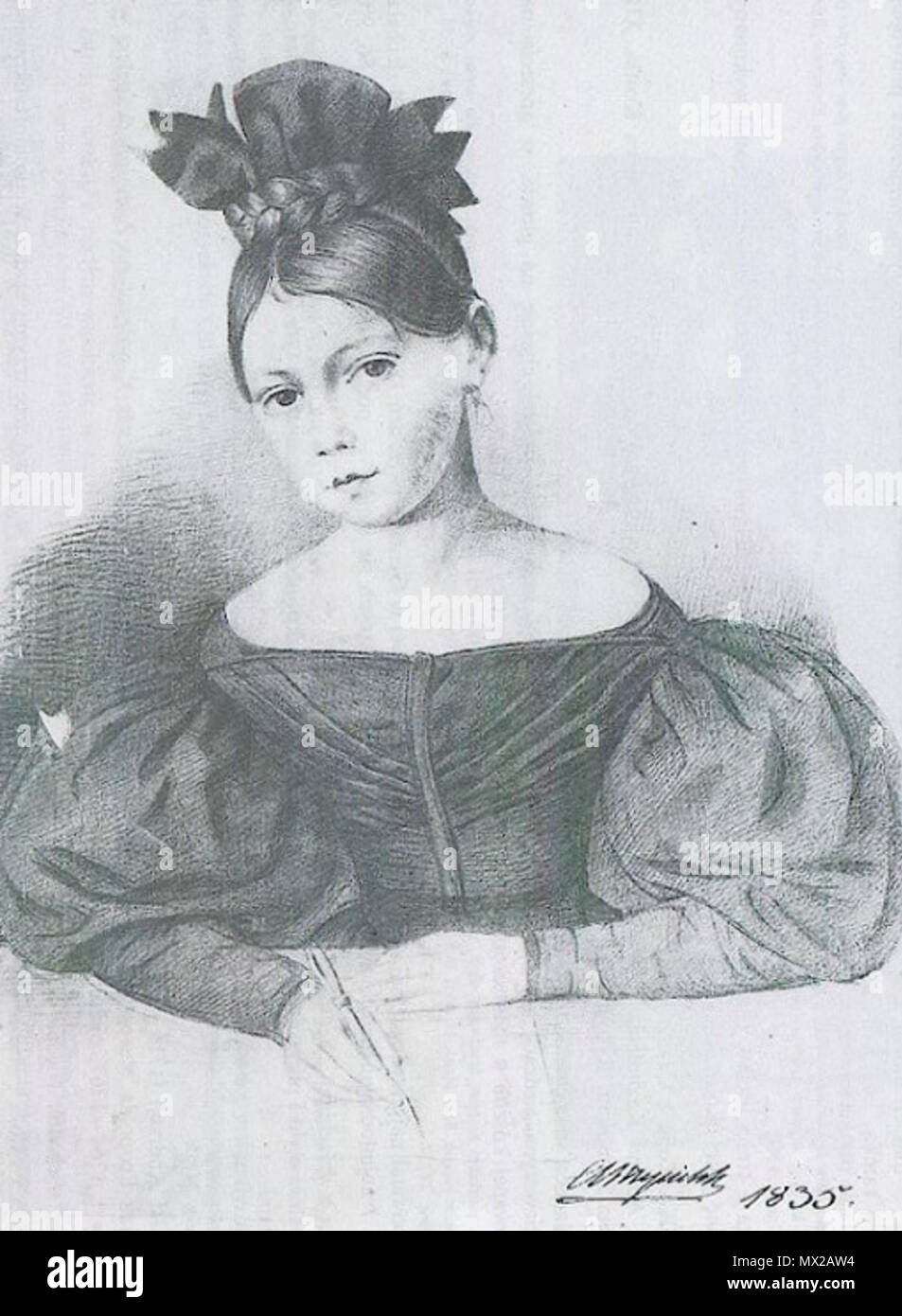 . Polski: Sydonia Mycielska (1820-1840) . 1835. Anna Zamoyska (1818-1859) 583 Sydonia Mycielska 1835 Foto Stock