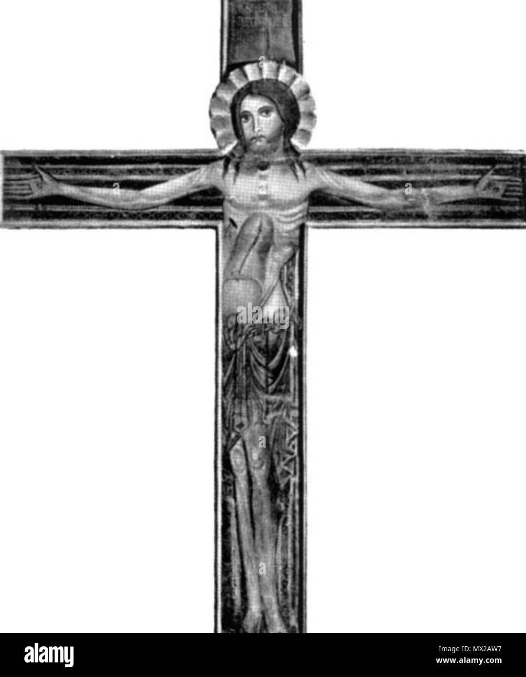 . Inglese: Marco Berlinghieri Panted croce. 1245-55. (265x212cm) Santa Maria Assunta, Villa Basilica . Il 6 giugno 2011. Marco Berlinghieri 18 6 Marco Berlinghieri Panted croce. 1245-55. (265x212cm) Santa Maria Assunta di Villa Basilica Foto Stock