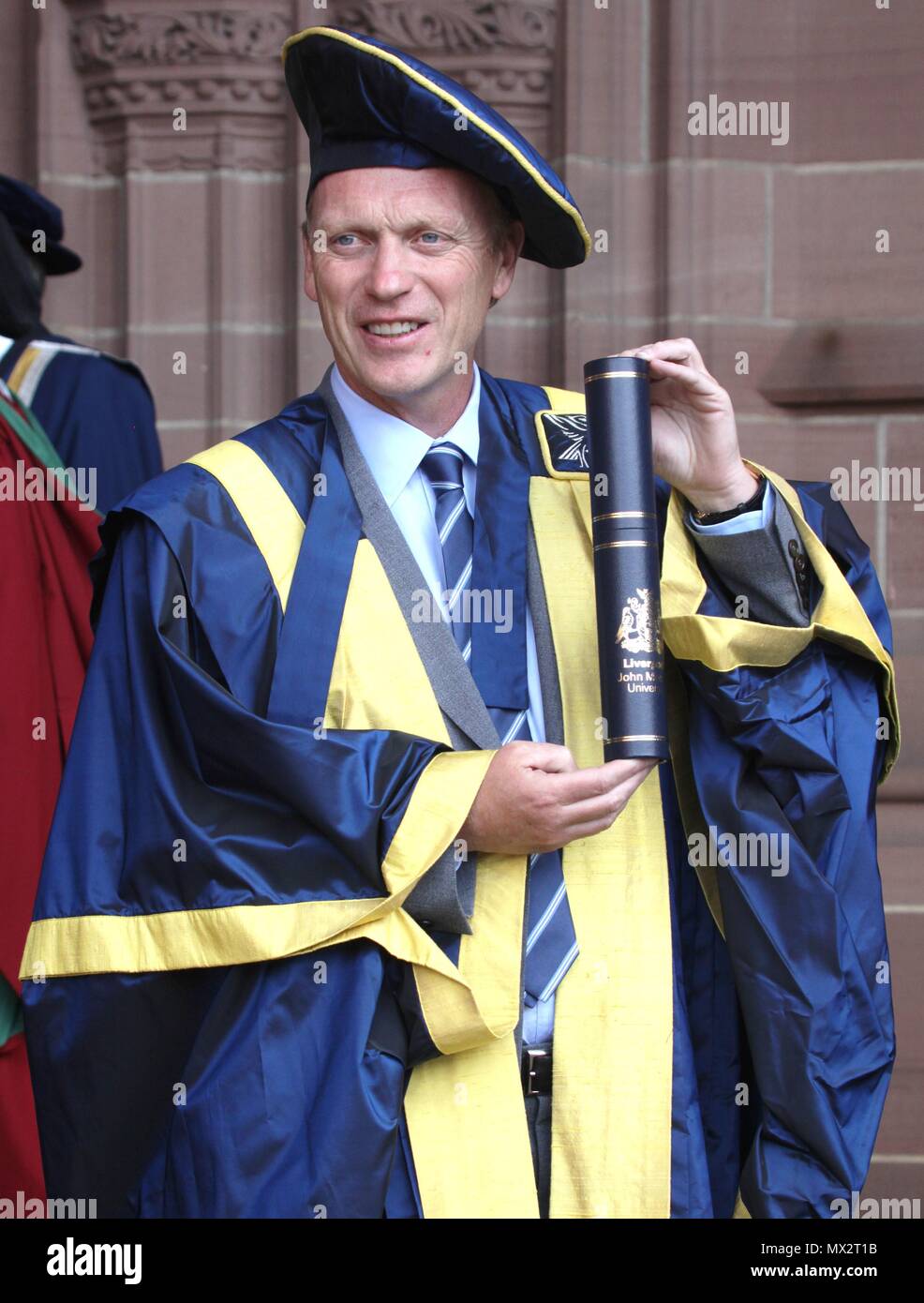 Liverpool.uk, Ex everton manager David Moyes riceve il grado per i servizi per lo sport, credito Ian Fairbrother/Alamy stock foto Foto Stock