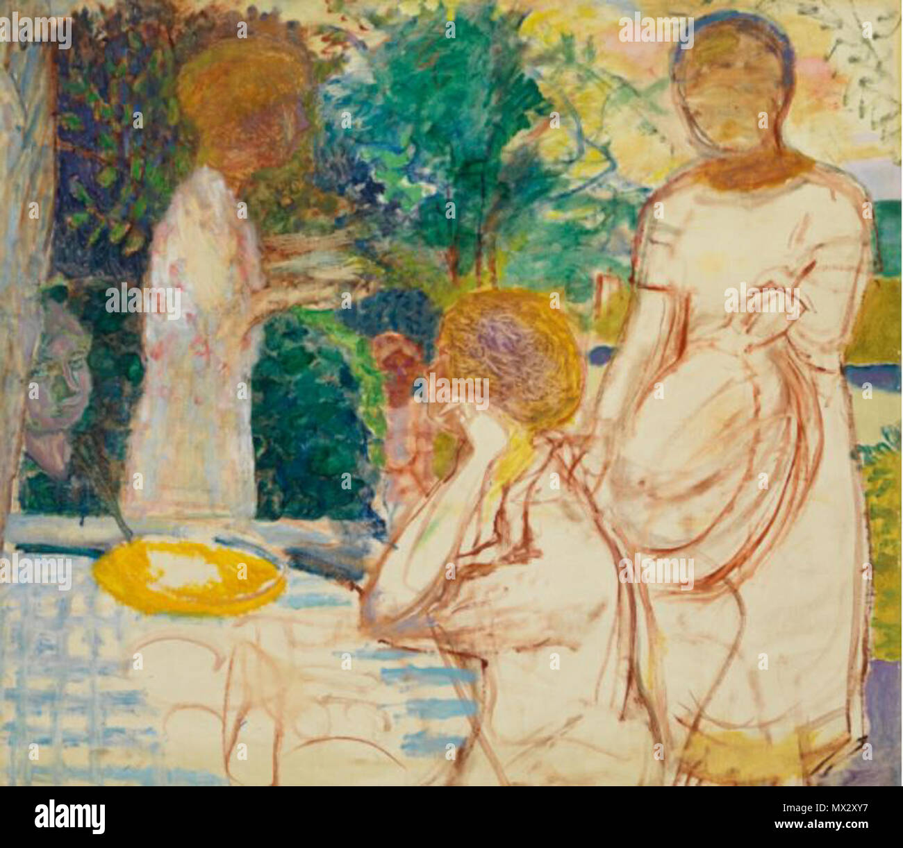 . Français : JEUNES FEMMES AU JARDIN . 1918 316 JEUNES FEMMES AU JARDIN Foto Stock