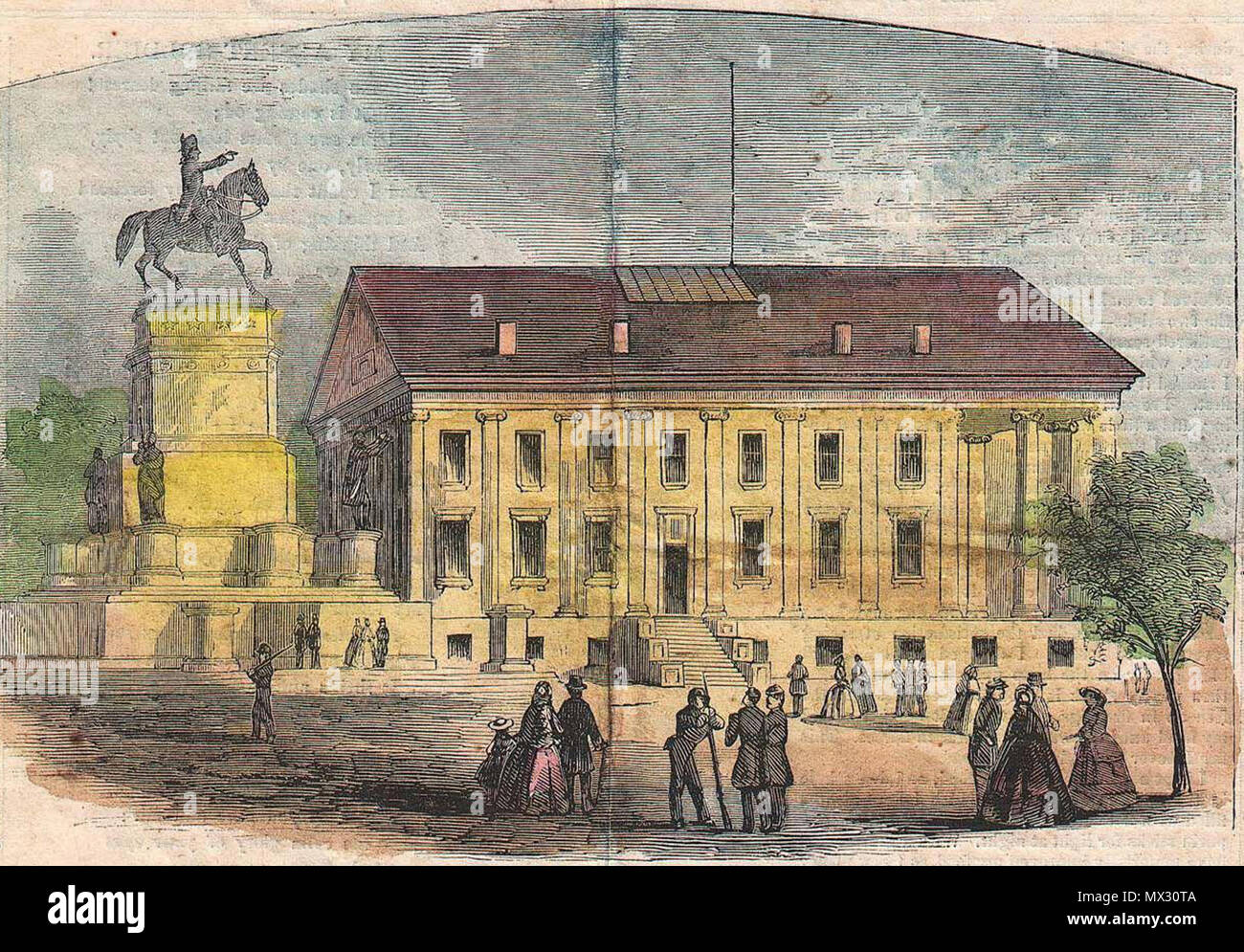 . Inglese: Capitol. Si tratta di una rara e bella vista di Richmond Virginia stampato nel maggio 1862 edizione di Harper's Weekly . Al di sopra della vista corretta ci sono tre viste inferiori, questo è uno di loro . Il 15 aprile 2013, 23:15:51. Ce fichier a été fourni à Wikimedia Commons par Geographicus rari delle mappe antiche, marchand spécialisé dans la cartographie d'antiquaire et les Cartes historiques du XVe au XVIe siècle, dans le cadre d'onu projet de coopération. 9 1862 Harper's settimanale guerra civile vista di Richmond, Virginia - Geographicus - Richmond-harpersweekly-1862 parte04-Capitol Foto Stock