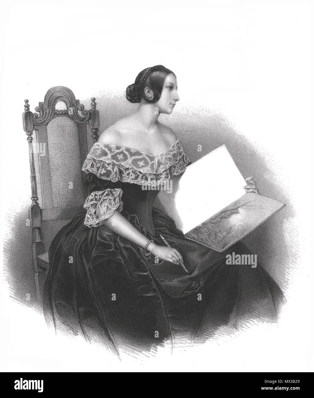 . Inglese: Aleksandra Potocka . 1841. Carl Wilhelm Ullrich (1815-1875) 34 Aleksandra Potocka Foto Stock
