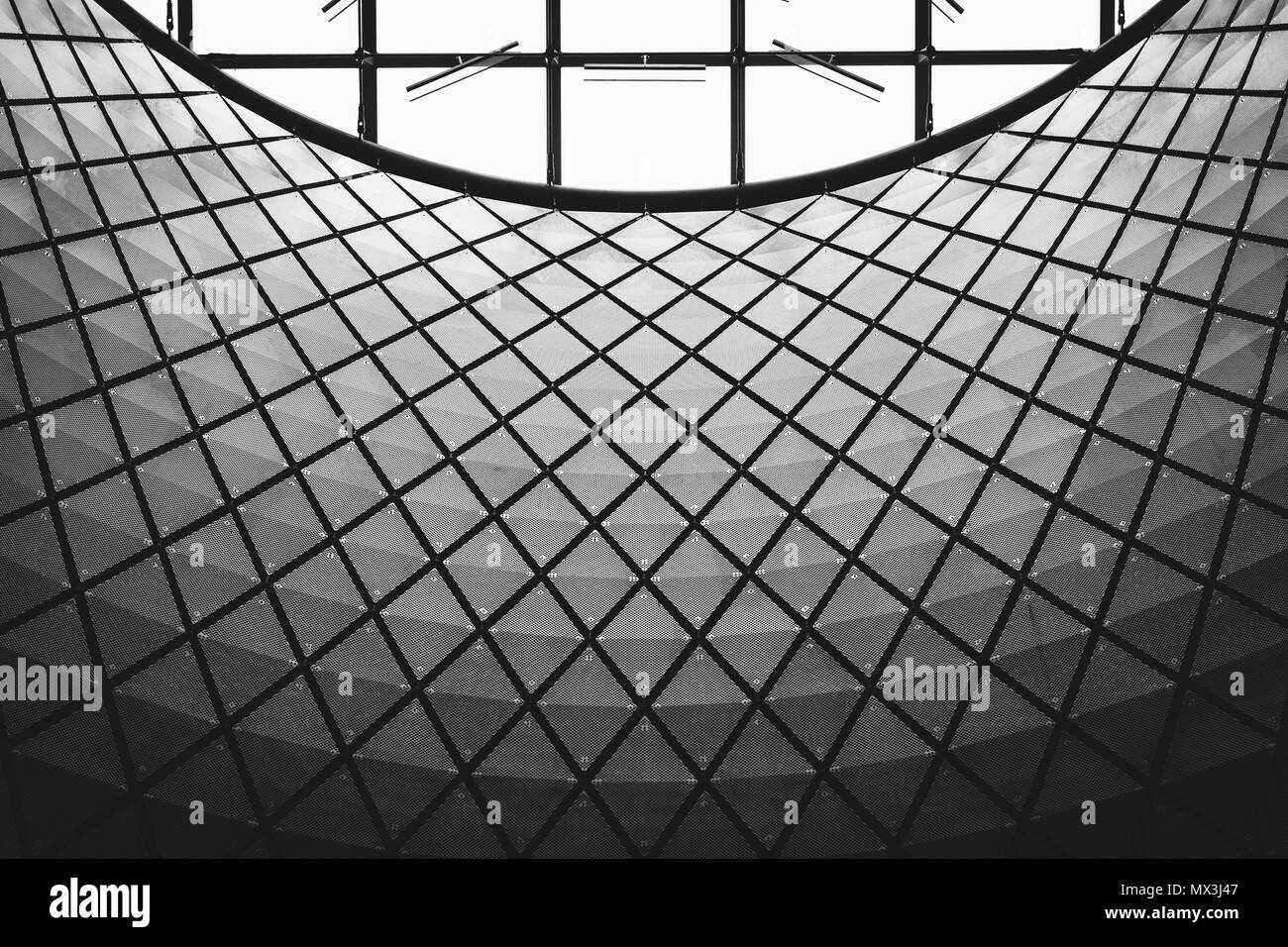 Dettagli architettonici del Fulton Center di Manhattan, New York City. Foto Stock
