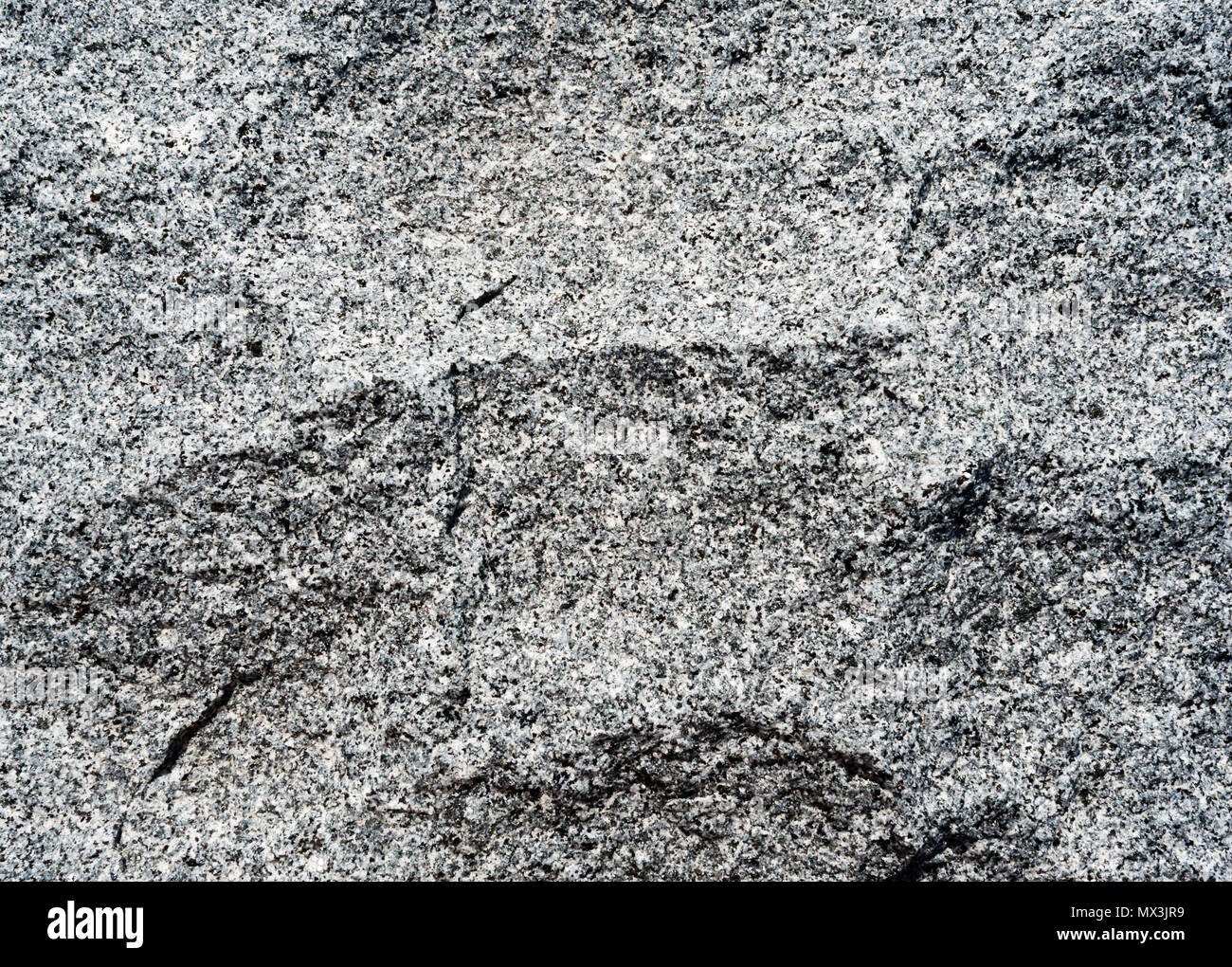 Texture di sfondo di colore grigio e nero rock irregolare dei contorni della superficie. Foto Stock