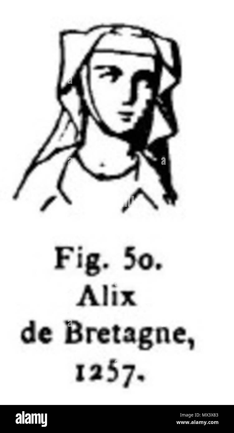 . Alix de Bretagne (1243-1288) . 1880. Germain Demay 38 Alix de Bretagne (1243-1288) Foto Stock