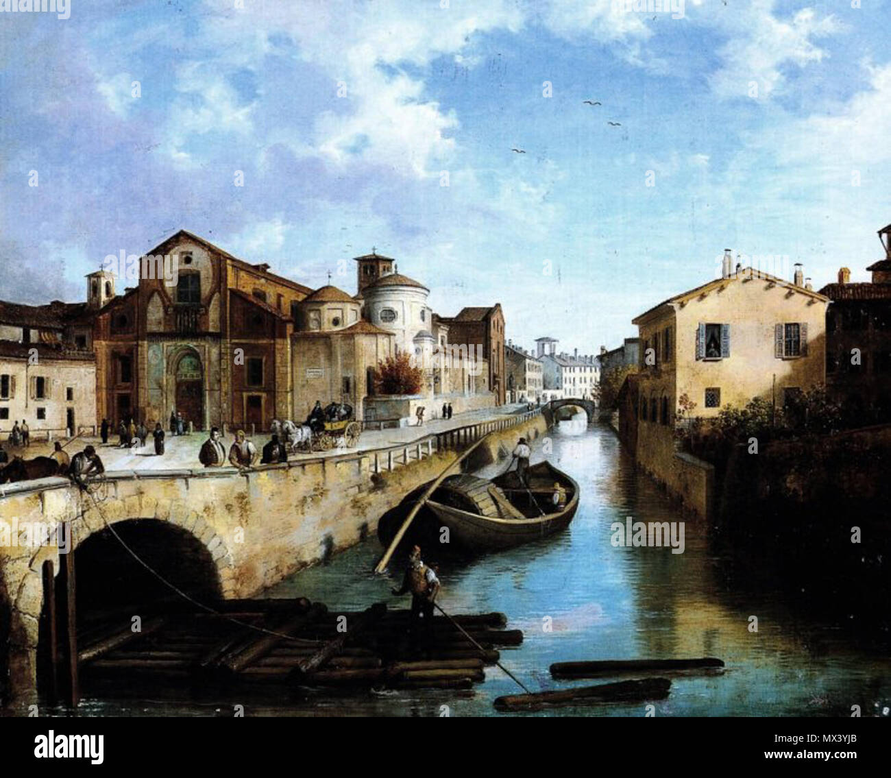 . Italiano: Angelo Inganni, Veduta del naviglio e della chiesa di San Marco a Milano, 1835 . 16 febbraio 2014, 15:33:43. Angelo Inganni (1807-1880) Descrizione pittore italiano Data di nascita e morte 24 novembre 1807 2 dicembre 1880 Luogo di nascita e morte Brescia Gussago competente controllo : Q536067 VIAF: 74716227 ISNI: 0000 0000 8394 7945 ULAN: 500022776 LCCN: N98099880 GND: 121726614 WorldCat 46 Angelo Inganni, Veduta del naviglio e della chiesa di San Marco a Milano Foto Stock