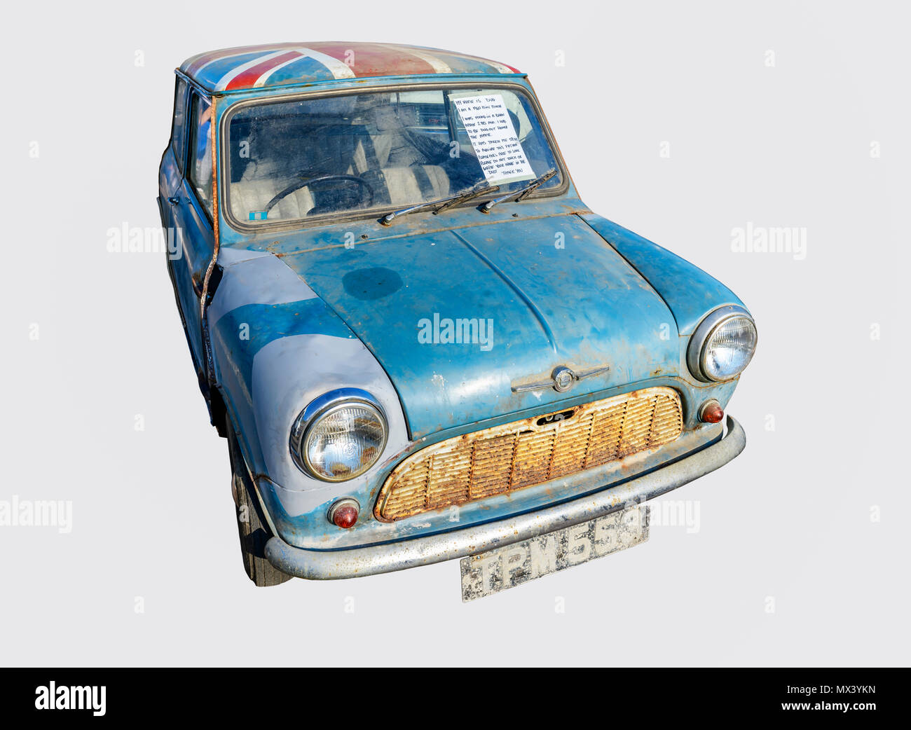 Rusty morris mini in attesa di rinnovo Foto Stock