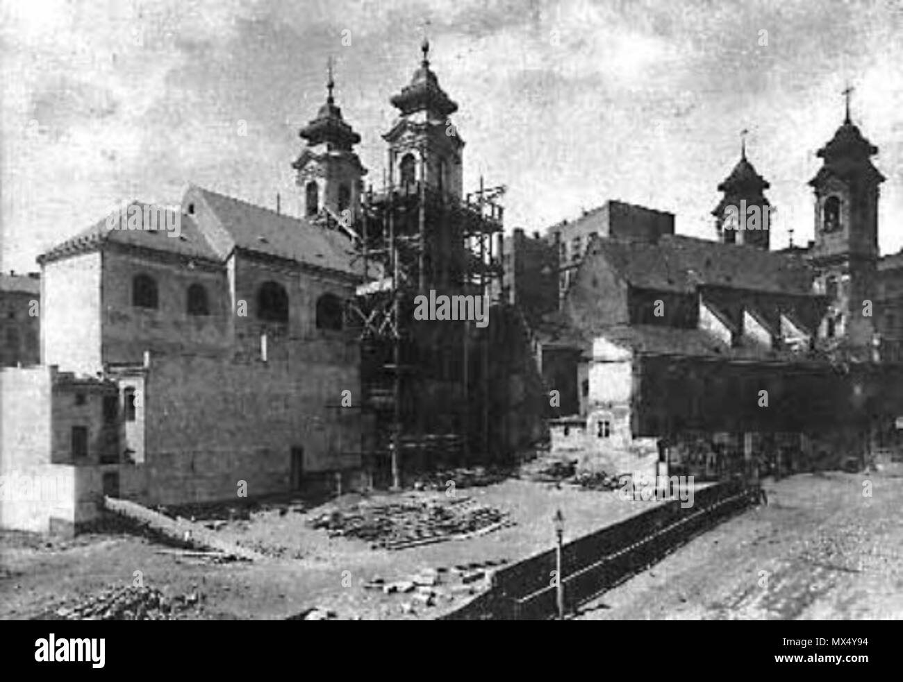 . La vecchia e la nuova chiesa di San Josef 1907 . 1907. 40 sconosciuto Alte und neue Laimgrubenkirche 1907 Foto Stock