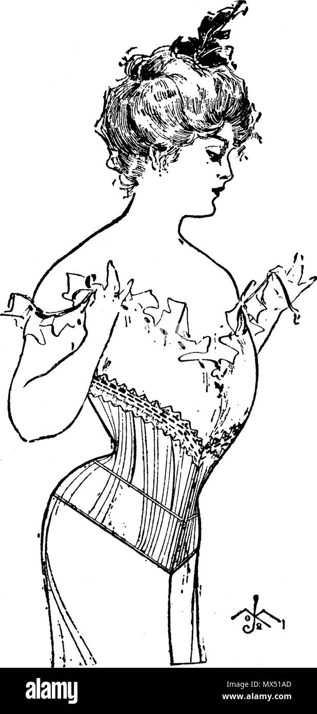 . Style 53--modelli della cinghia. Per Stout figure. 1903. (H. P. Munson) 79 BeltModelsForStoulFigures Foto Stock