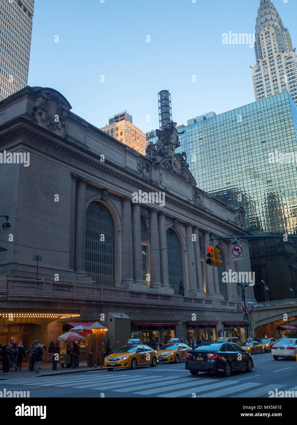 La Grand Central Station e 42nd Street facciata Foto Stock