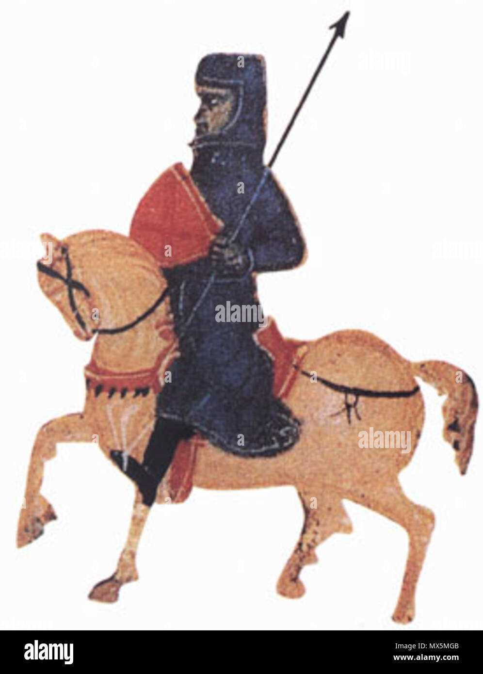 . Bertran de Born . Il XIII secolo. [[Utente:]] 83 Bertran de Born - BN MS fr 12473 Foto Stock