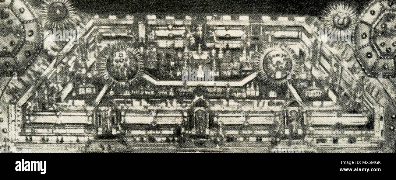 18 6. Карниз с изображением Небесного Иерусалима. Foto Stock