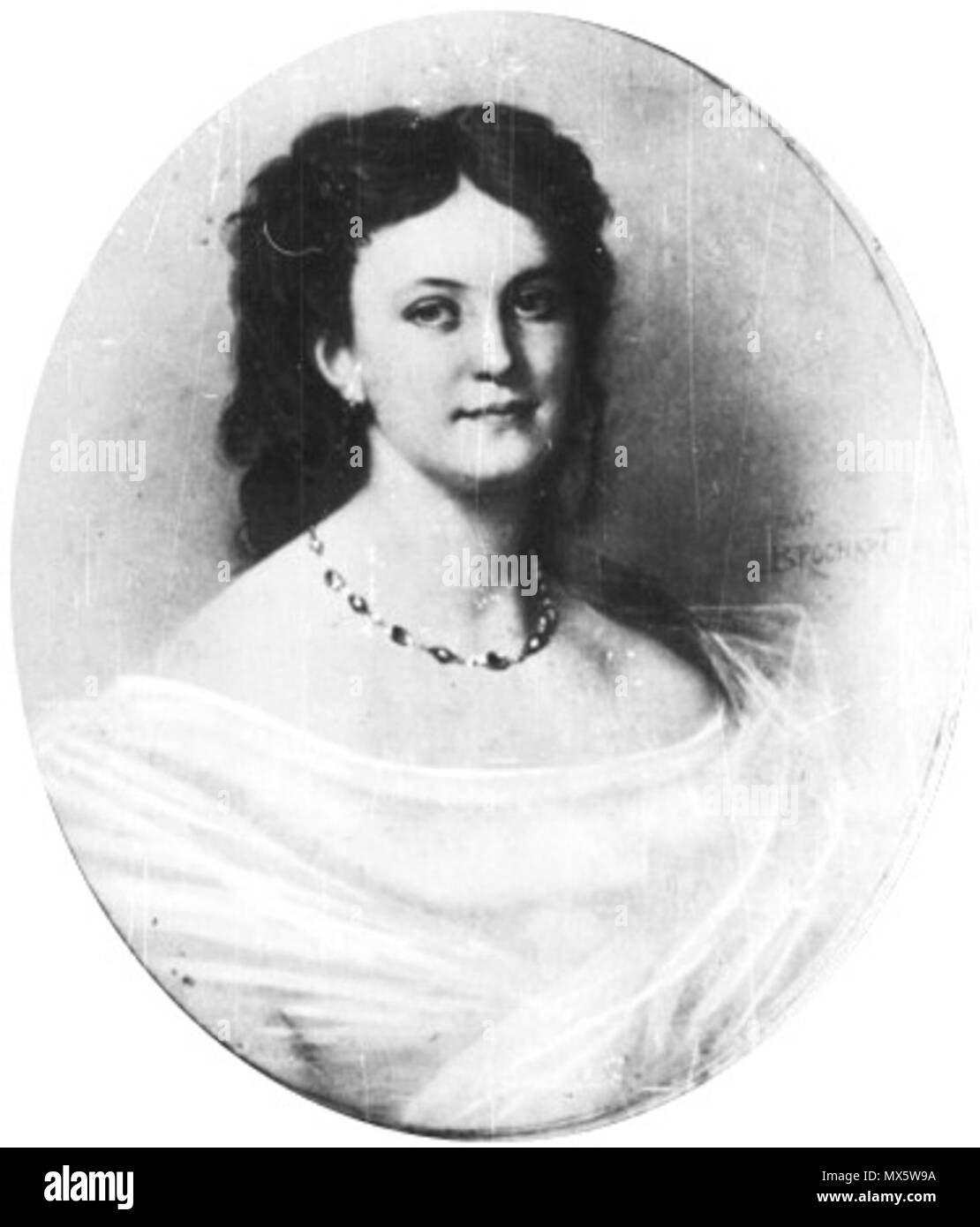 . Polski: Helena z Grocholskich Janowa Brzozowska (1845-1922) . Xix secolo. Brochart Constant-Joseph (1816-1899) 99 Brochart - Helena Brzozowska Foto Stock