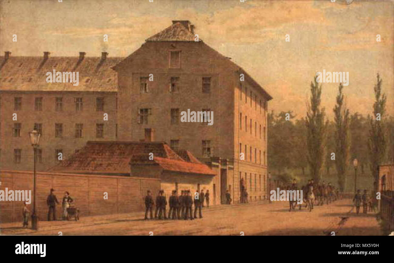 107 Bådsmandsstraedes Kaserne c 1840 Foto Stock