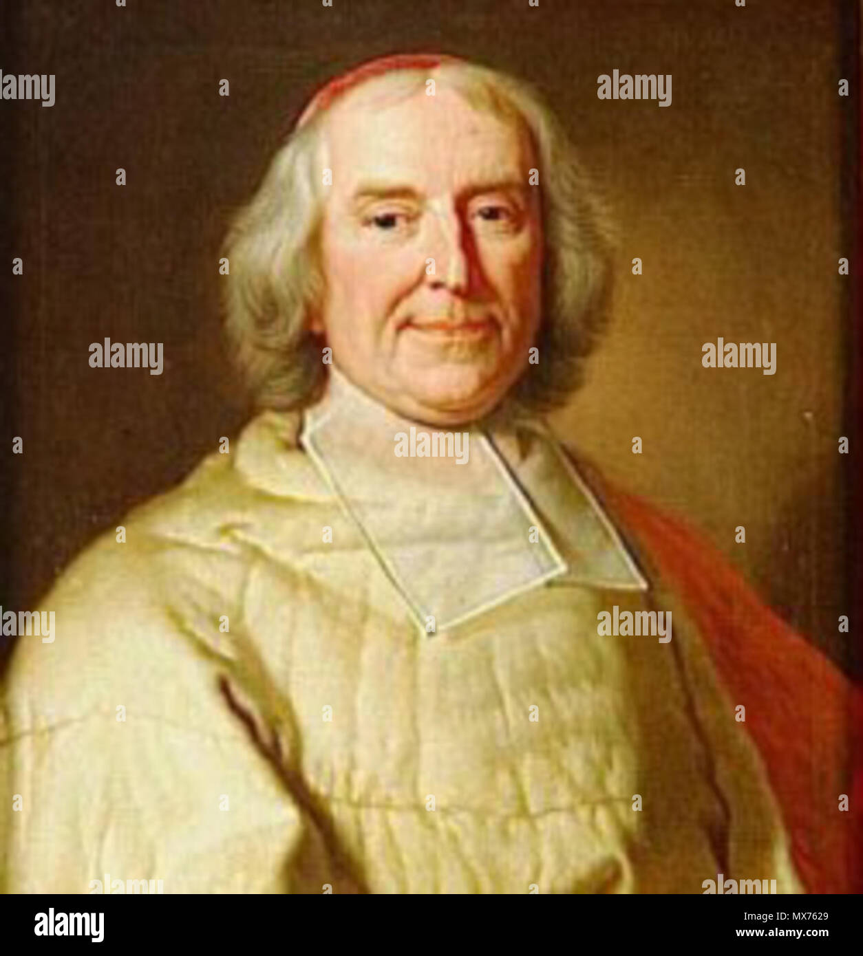 . Inglese: il Cardinale de Fleury (1653-1743), dopo Hyacinthe Rigaud Il duomo documentario foto del XVIII secolo la pittura. Uno dei molti studio copie di Rigaud Il duomo il ritratto . 5 agosto 2004 (originale data di caricamento) 112 Cardinalfleury Foto Stock