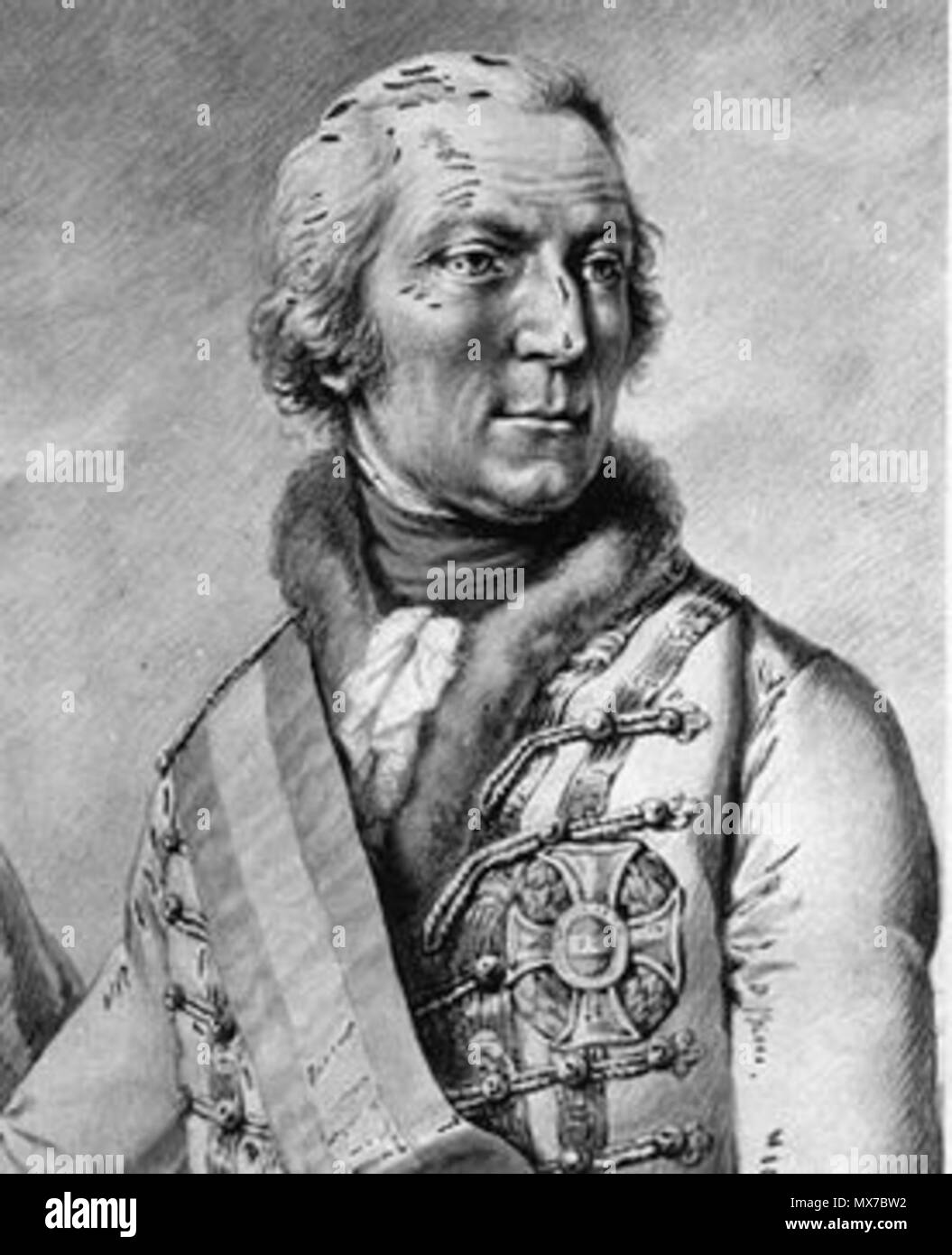 . Deutsch: Dagobert Sigismondo Graf von Wurmser (1724-1797), k. K. Feldmarschall (1795) . Il 18 luglio 2016. Sconosciuto 151 Dagobert Sigismund von Wurmser Foto Stock