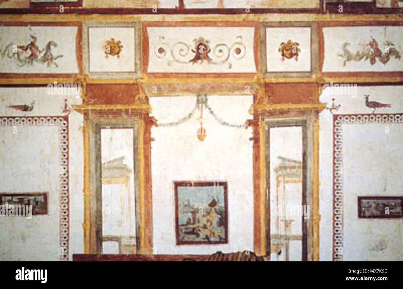 . Inglese: Domus Aurea Français : Fresque, dans la Domus Aurea de Roma. . Questo file è privo di informazioni sull'autore. 167 Domusaurea Foto Stock