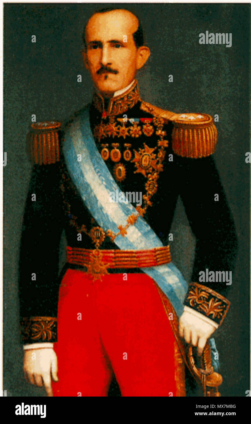 . Inglese: Presidente dell Ecuador Juan José Flores . Xix secolo. Sconosciuto 177 Ecuador-flores Foto Stock