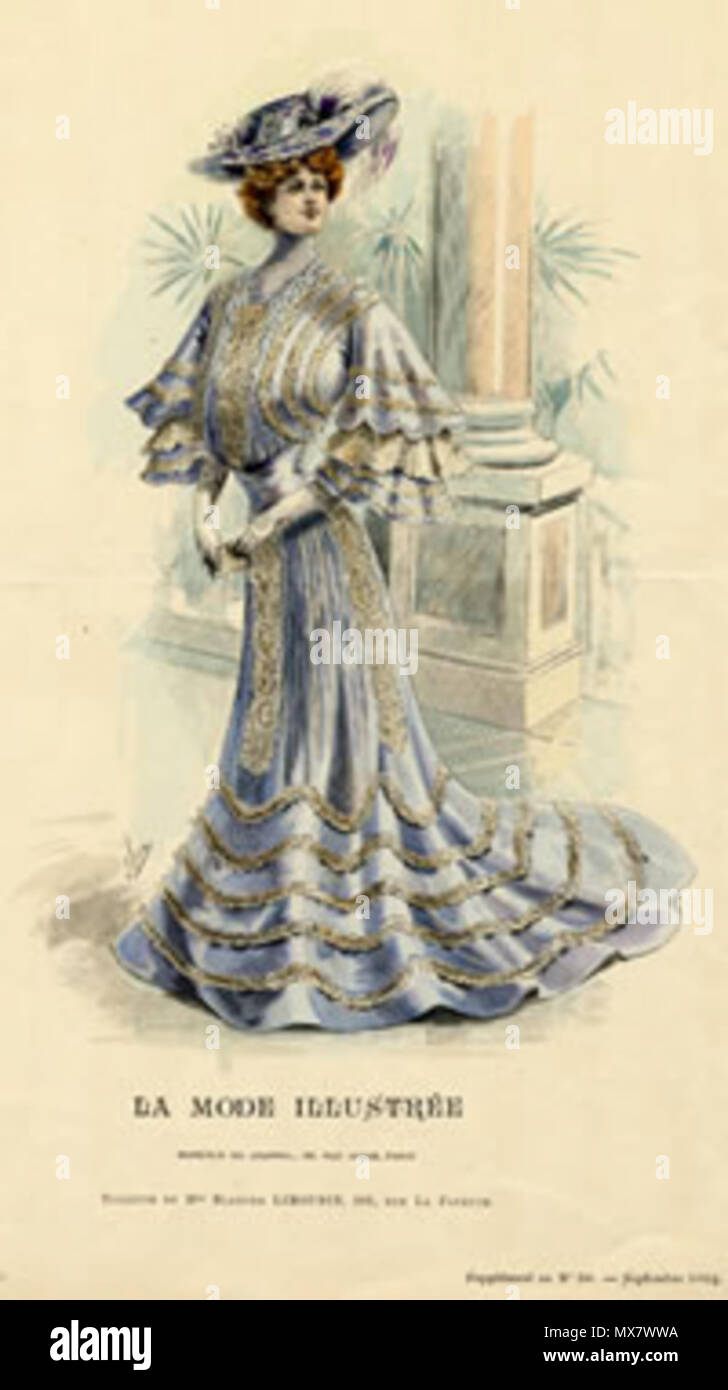 . Piastra di moda da La Mode Illustree, settembre 1904 . 1904. Sconosciuto 203 Piastra di Moda 1904 Foto Stock