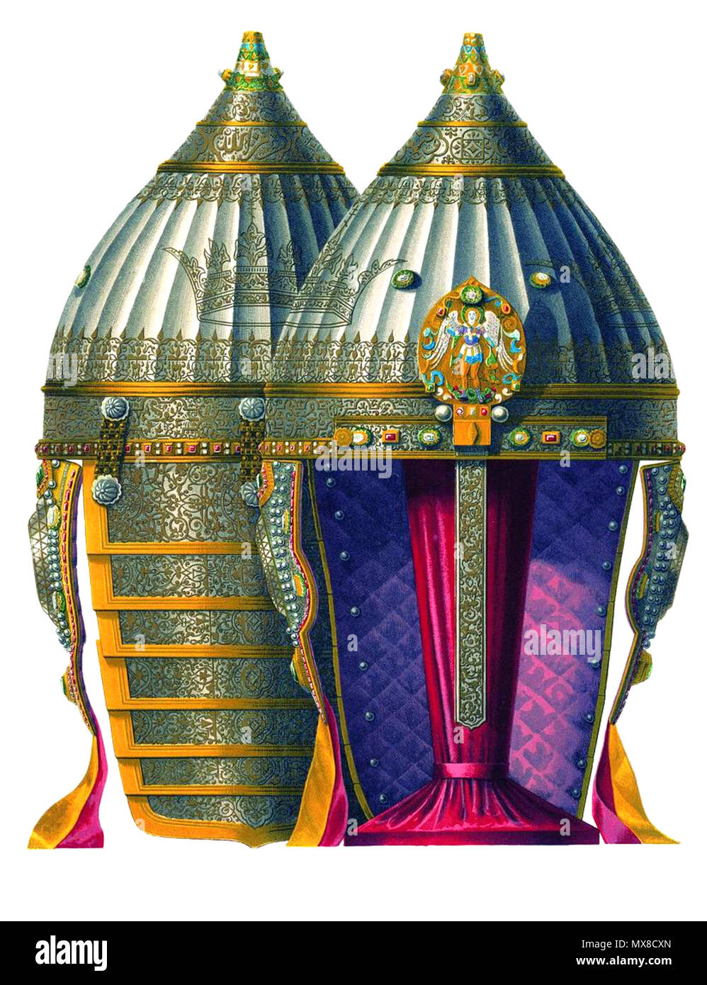 . Inglese: casco di Alexander Nevsky . Xix secolo. Фёдор Григорьевич Солнцев 171 Drevnosti RG v3 ill005 - casco di Alexander Nevsky Foto Stock